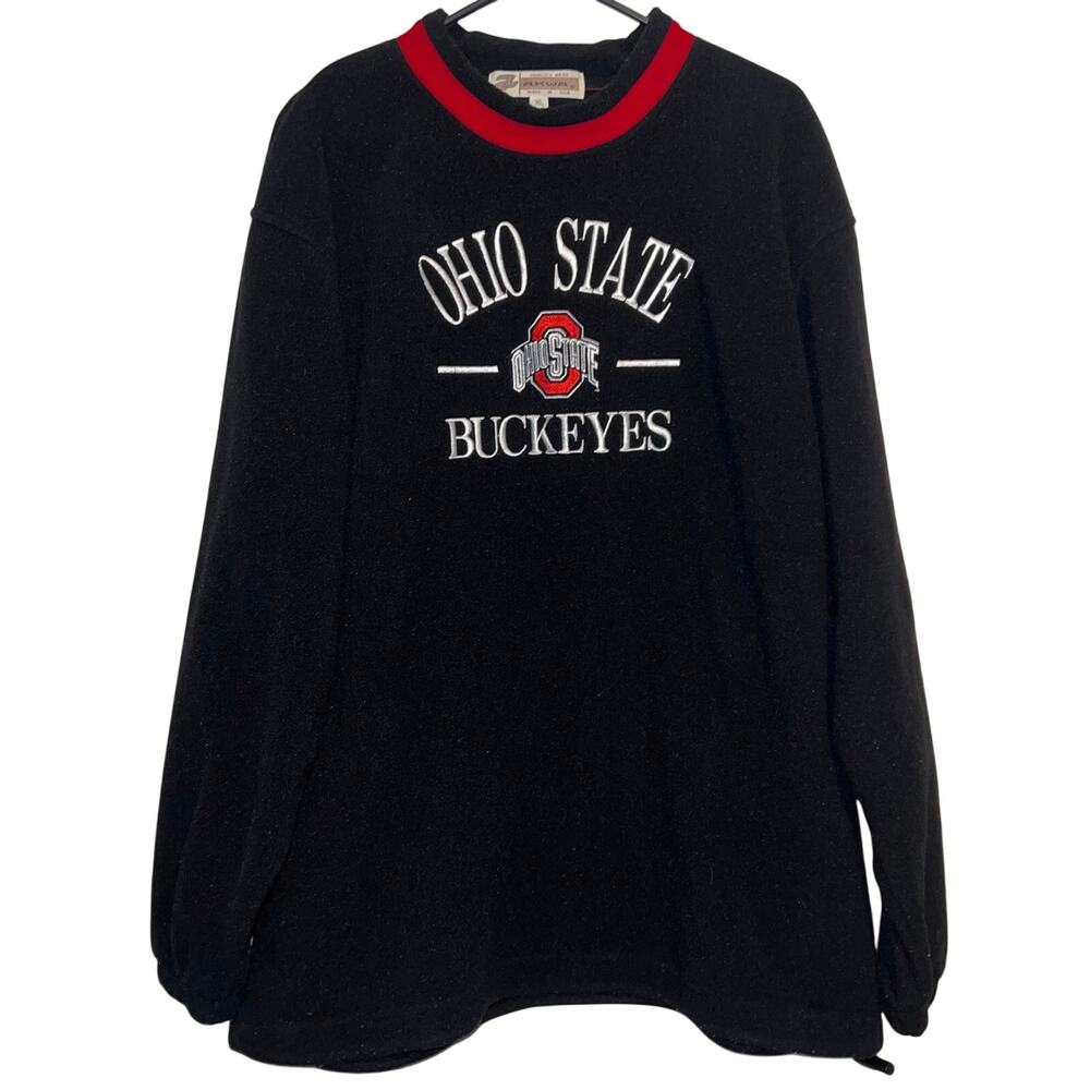 Vintage 90s Ohio State University Buckeyes Akwa Embroidered Fleece Sweatshirt XL